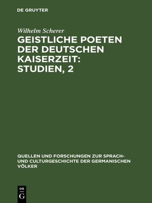 cover image of Geistliche Poeten der deutschen Kaiserzeit
